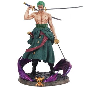 One Piece Roronoa Zoro Three Swords Style GK PVC Anime Figure Cosplay Costume Collectible Model For Fan Hobby Collection