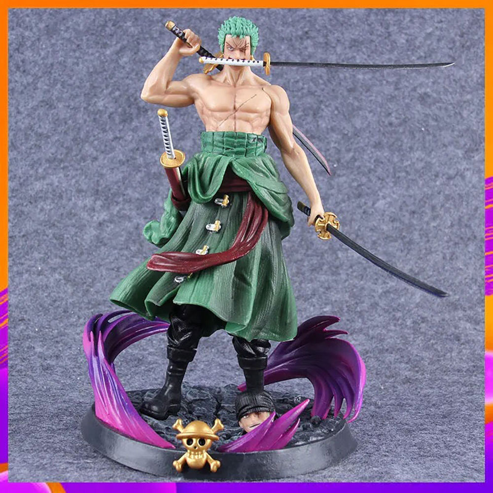 One Piece Roronoa Zoro Three Swords Style GK PVC Anime Figure Cosplay Costume Collectible Model For Fan Hobby Collection - Image 3