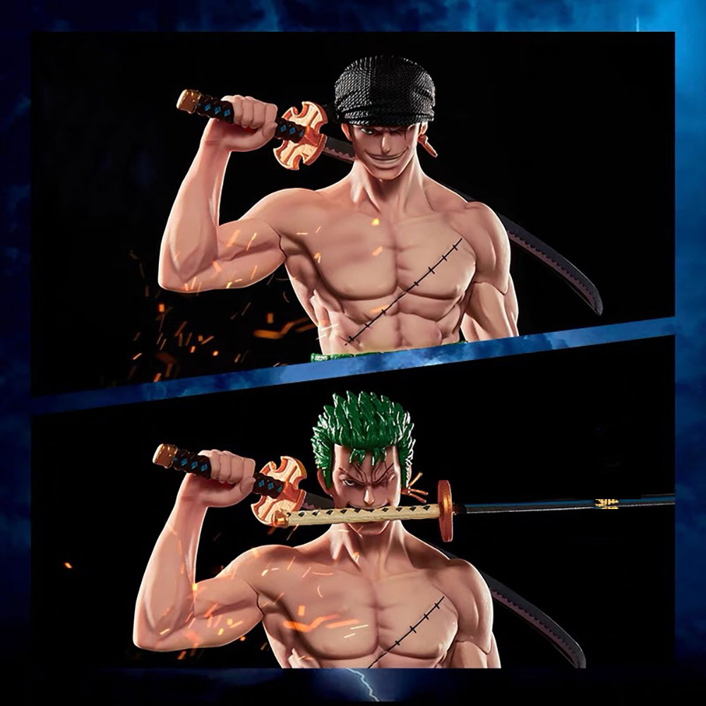 One Piece Roronoa Zoro Three Swords Style GK PVC Anime Figure Cosplay Costume Collectible Model For Fan Hobby Collection - Image 4