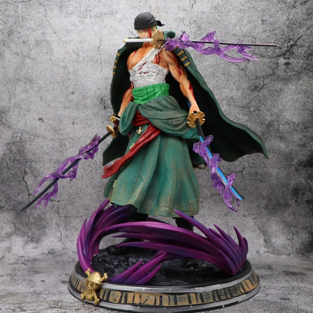 One Piece Anime Character Three Swords Style GK PVC Action Figure Fashion Costume Collectible Model For Hobby Fans Collection - Image 5