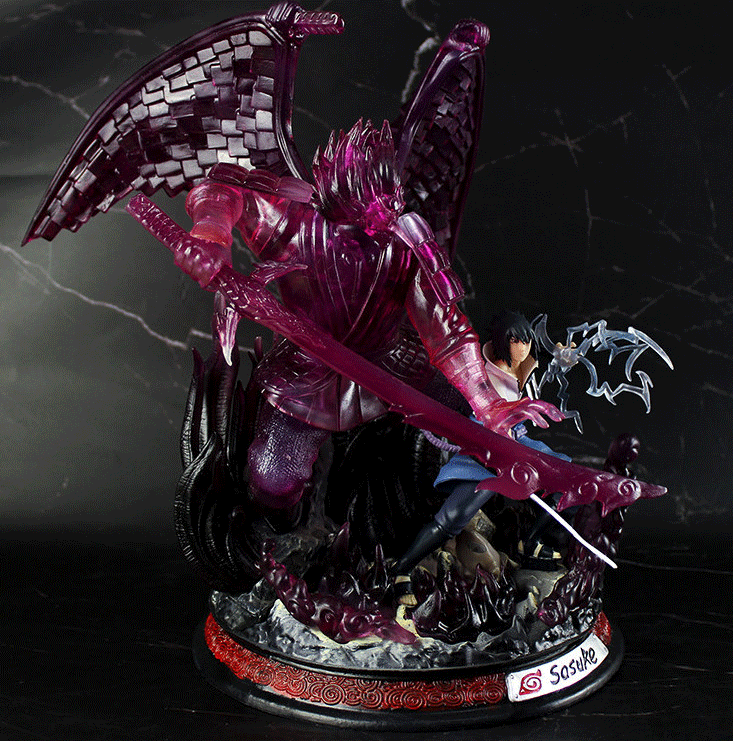 Naruto Uchiha Sasuke Light-Up Anime Figure Collectible Model Statue - Image 2