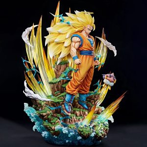 Dragon Ball Z Infinite SSJ3 Goku Anime Collectible Figure Statue | Cool glowing version