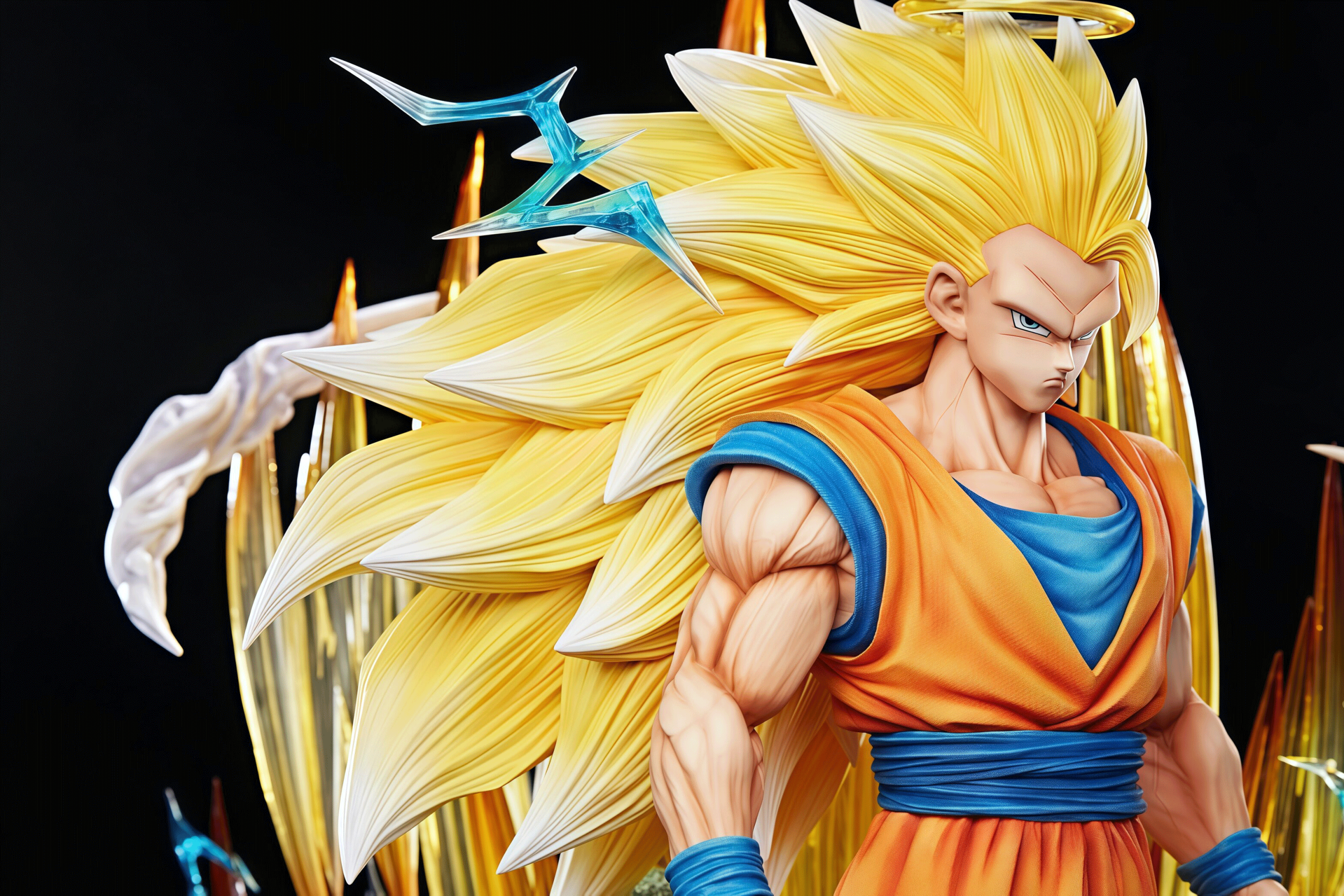 Dragon Ball Z Infinite SSJ3 Goku Anime Collectible Figure Statue | Cool glowing version - Image 6