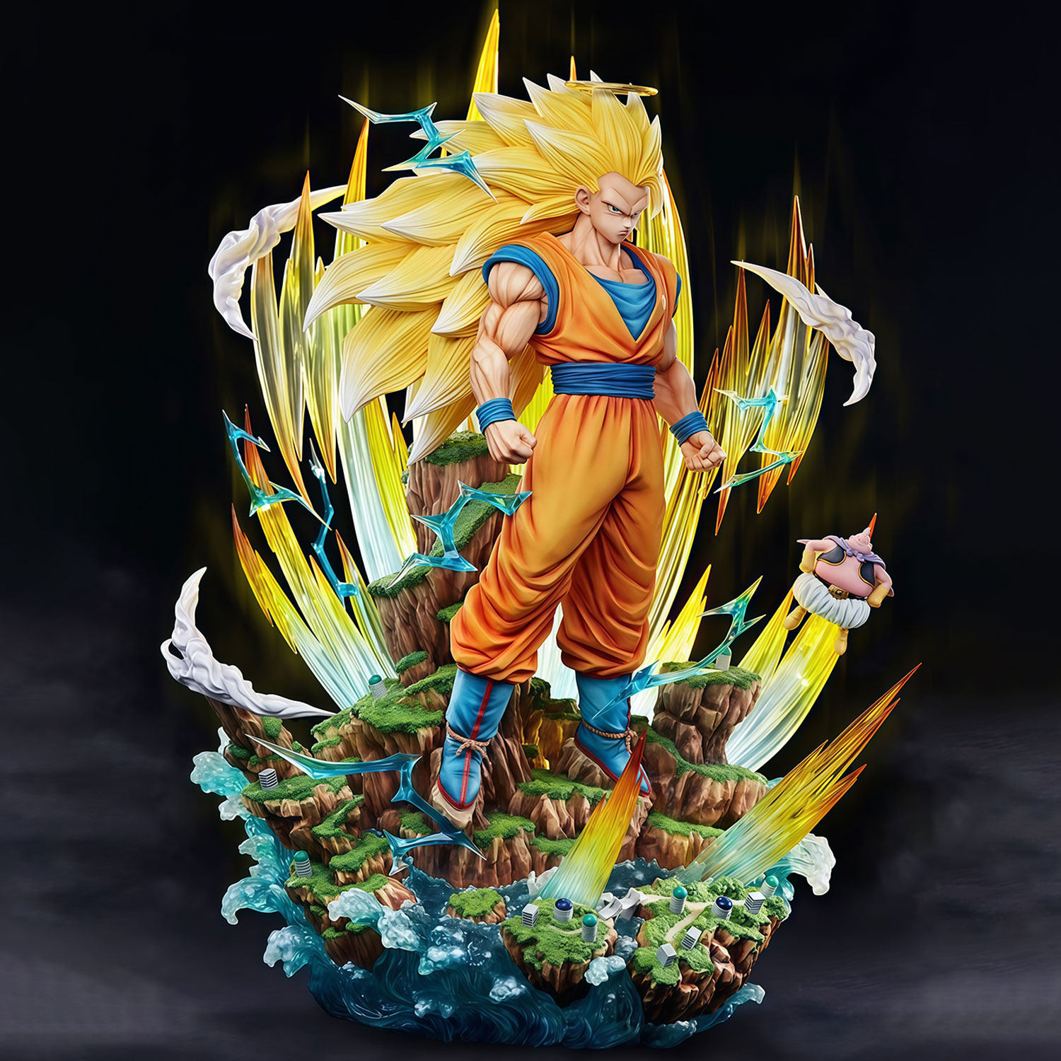 Dragon Ball Z Infinite SSJ3 Goku Anime Collectible Figure Statue | Cool glowing version - Image 3