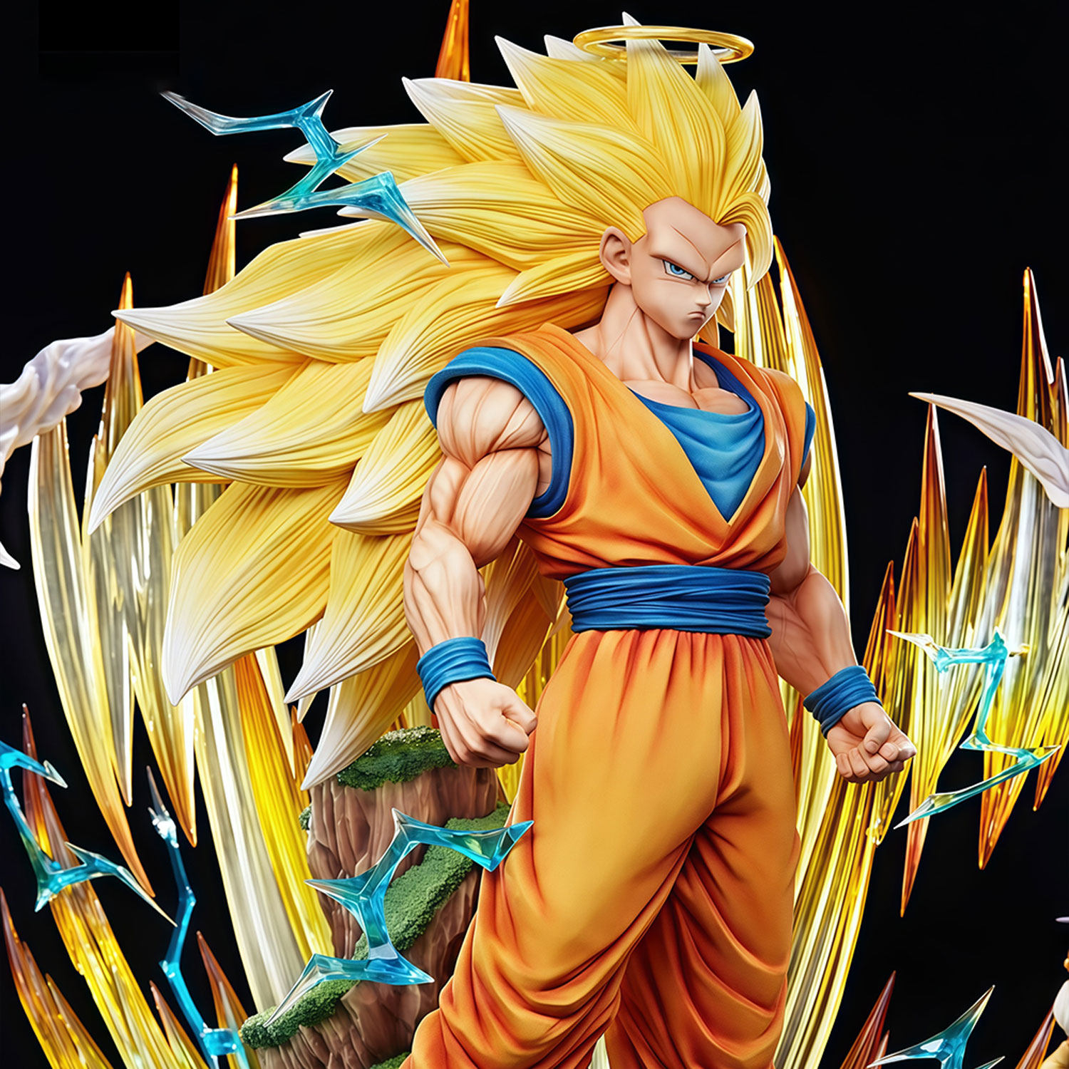 Dragon Ball Z Infinite SSJ3 Goku Anime Collectible Figure Statue | Cool glowing version - Image 2