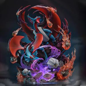 Fantasy Studio Salamence GX Evolution Group Draco Meteor Pokémon Large Statue