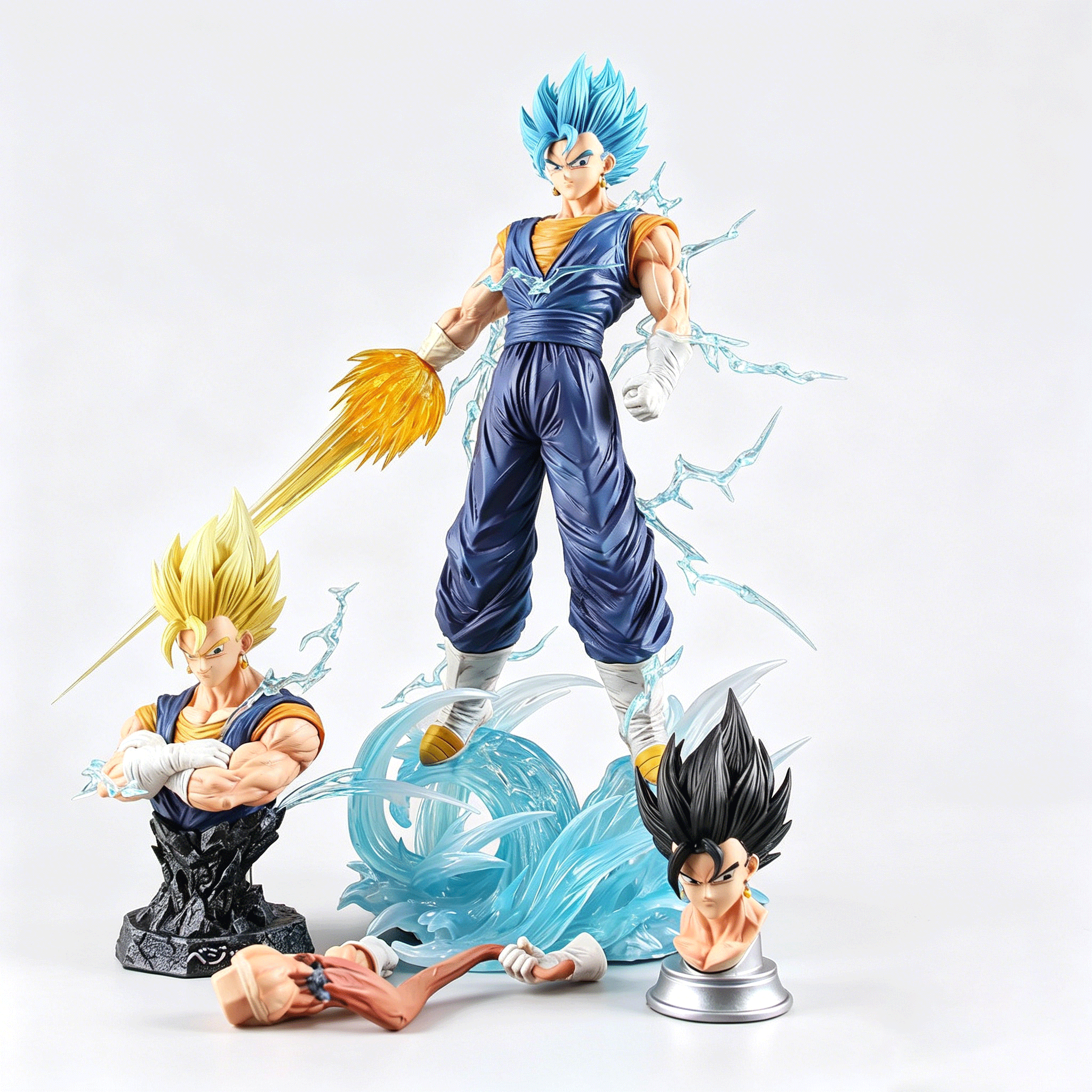 Vegito Dragon Ball LED Light-Up 3 Heads Deluxe Edition GK Statue – Anime Collectible Gift - Image 3