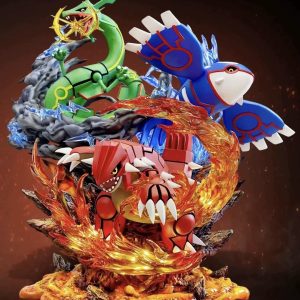 Pokémon Hoenn Trio Rayquaza Groudon Kyogre Large GK Statue – Super Ancient Pokemon Anime Figure Collectible Gift