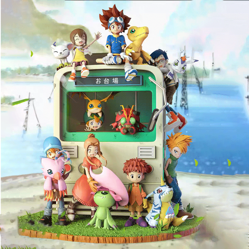 Buy Digimon All First Gen Digimon & Partners Family Portrait Statue with Crypto at AnimeFigureHub