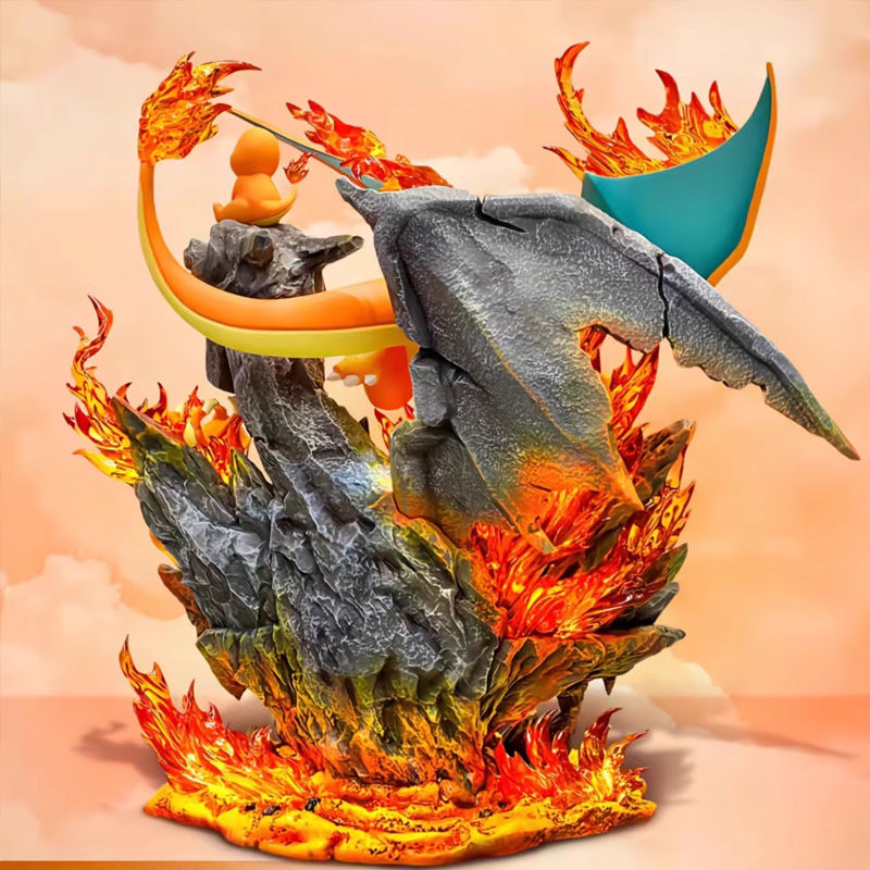 Pokemon - Charizard (Fire Type Full Family Set) Statue - Image 4