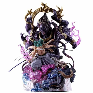 Buy One Piece Roronoa Zoro Demonic Aura Nine Sword Style GK Figure with Crypto at AnimeFigureHub