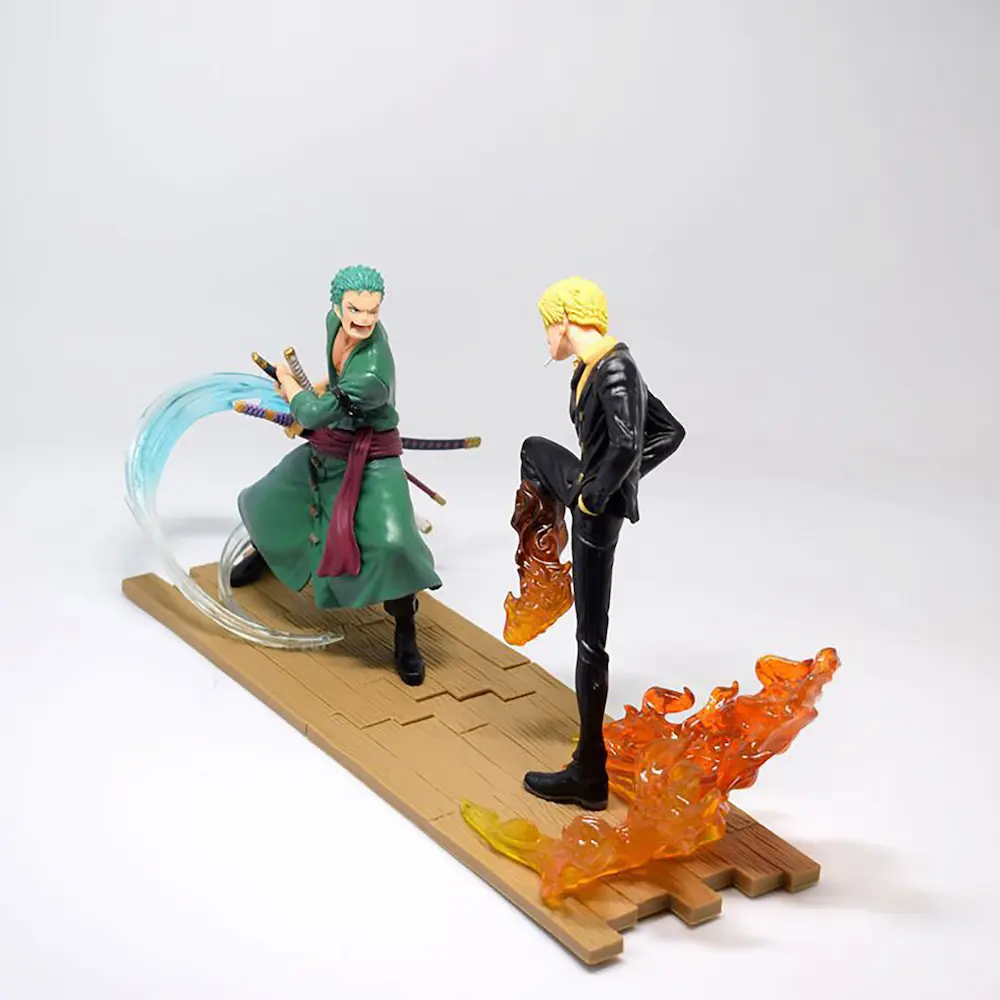 Buy One Piece Zoro VS Sanji Noah Flame Battle Version Diorama Scene Figure with Crypto at AnimeFigureHub