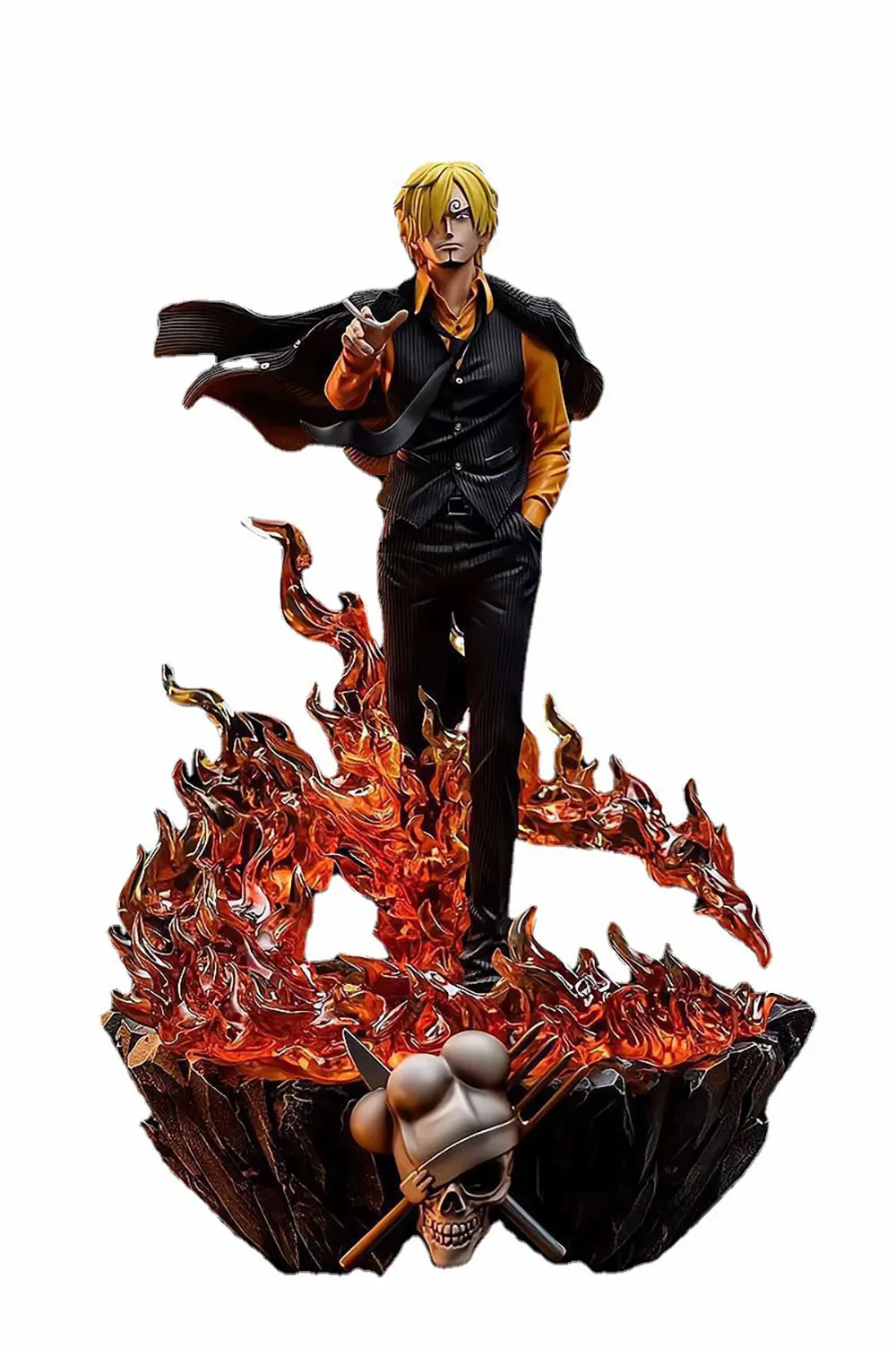 Buy One Piece Sanji Monster Trio Hot-Blooded Light-Up Version GK Statue with Crypto at AnimeFigureHub