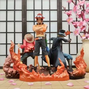 One Piece – Luffy Ace Sabo Three Brothers of Flame Complete Set PVC Figure