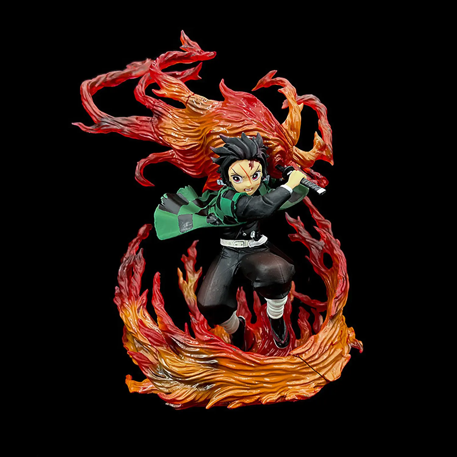 Buy Demon Slayer Tanjiro Kamado Flame Breathing Figure with Crypto at AnimeFigureHub
