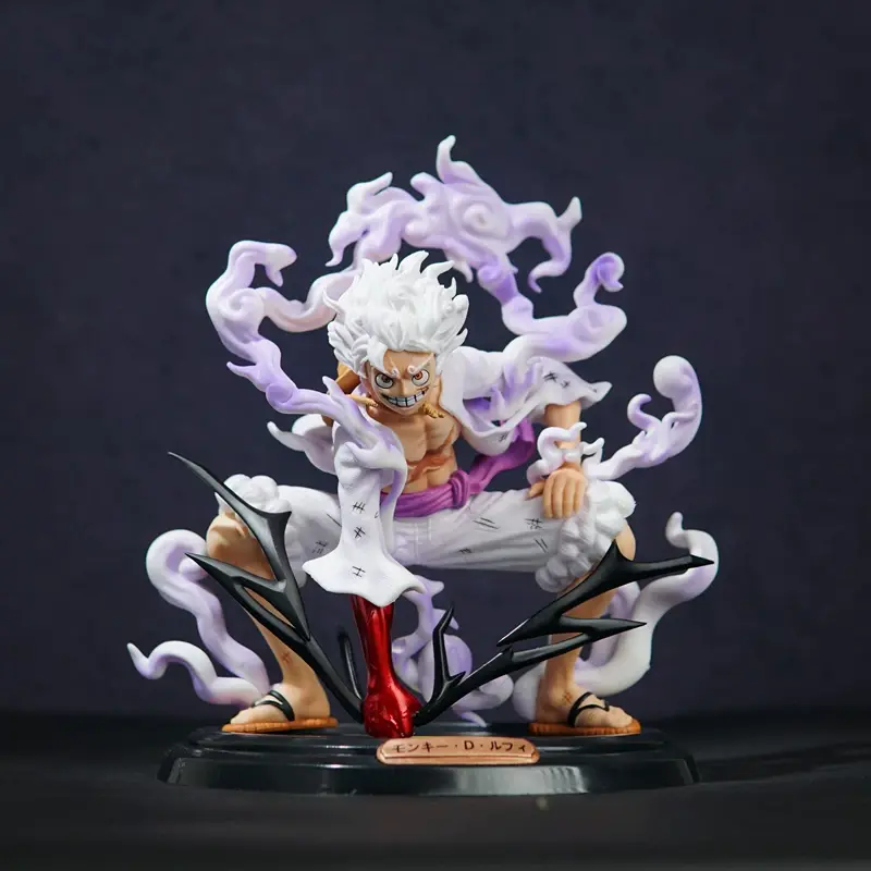 Buy One Piece Monkey D. Luffy Gear 5 Crouching Pose Figure with Crypto at AnimeFigureHub