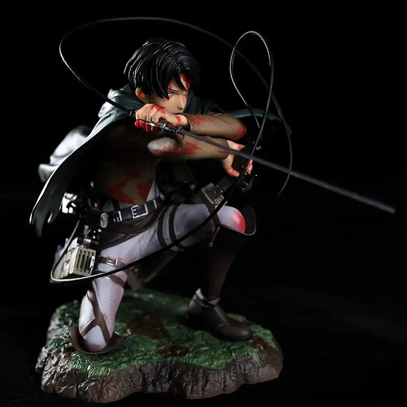 Buy Attack on Titan Levi Ackermann Battle Damaged Version Figure with Crypto at AnimeFigureHub