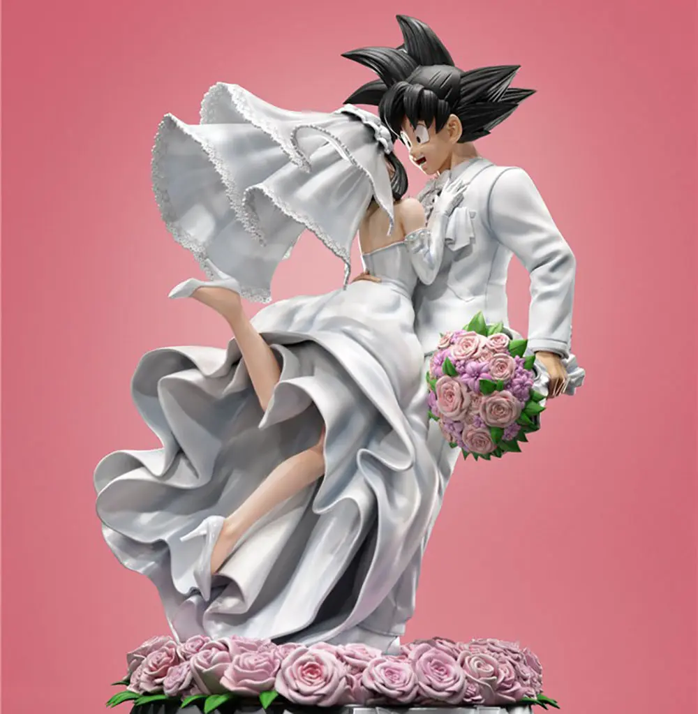 Buy Dragon Ball Z Goku & Chi-Chi Wedding Version Figure Set with Crypto at AnimeFigureHub