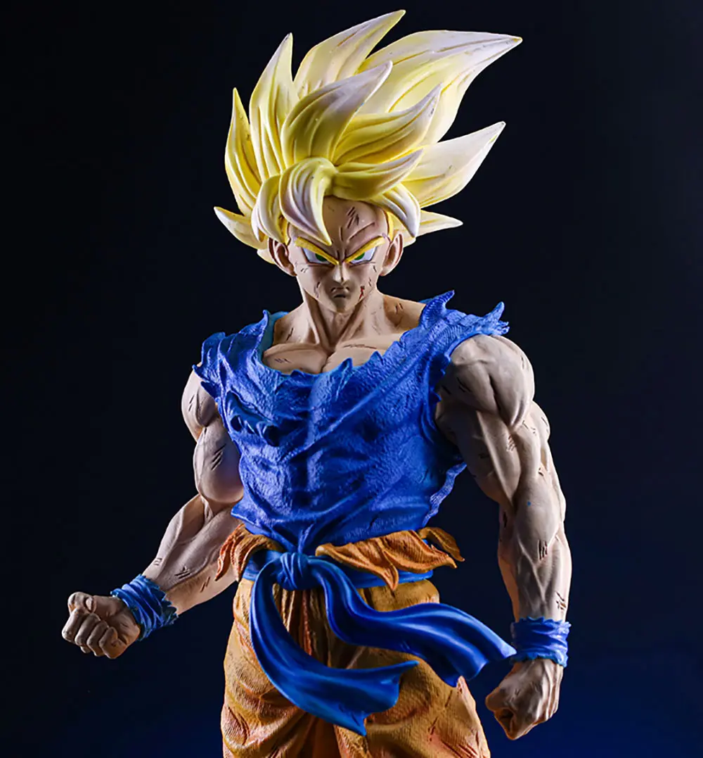Dragon Ball Z - Goku (Battle Damaged Light Blue Version) Statue - Image 2