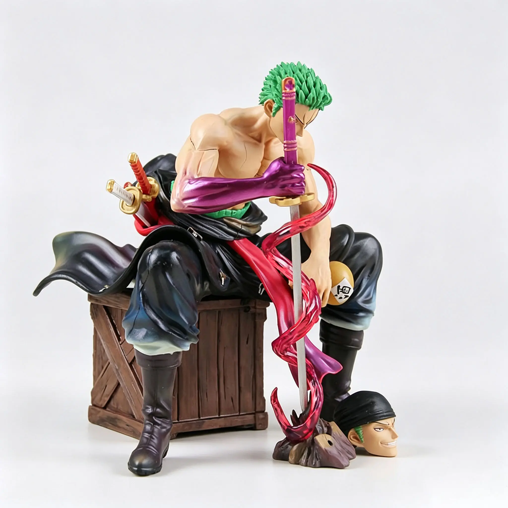 One Piece - Roronoa Zoro (Sitting Pose Dual Head Sculpt Version) Statue - Image 6