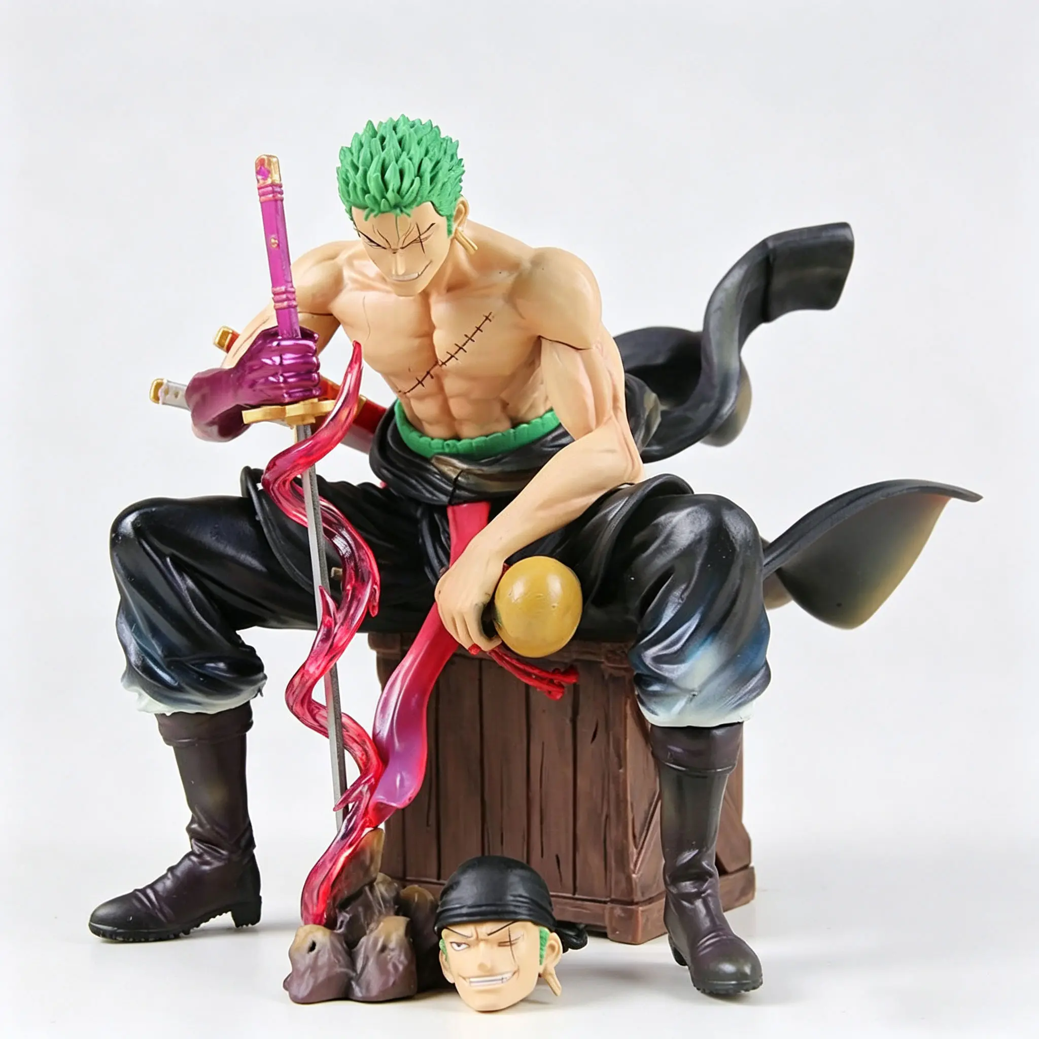 One Piece - Roronoa Zoro (Sitting Pose Dual Head Sculpt Version) Statue - Image 5