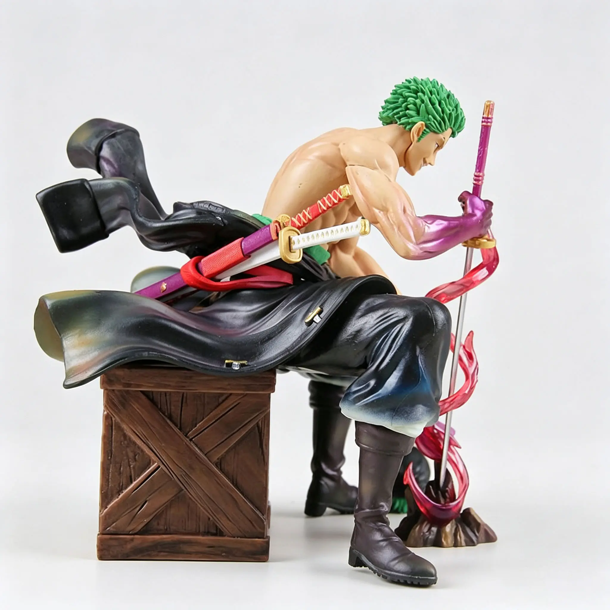 One Piece - Roronoa Zoro (Sitting Pose Dual Head Sculpt Version) Statue - Image 3