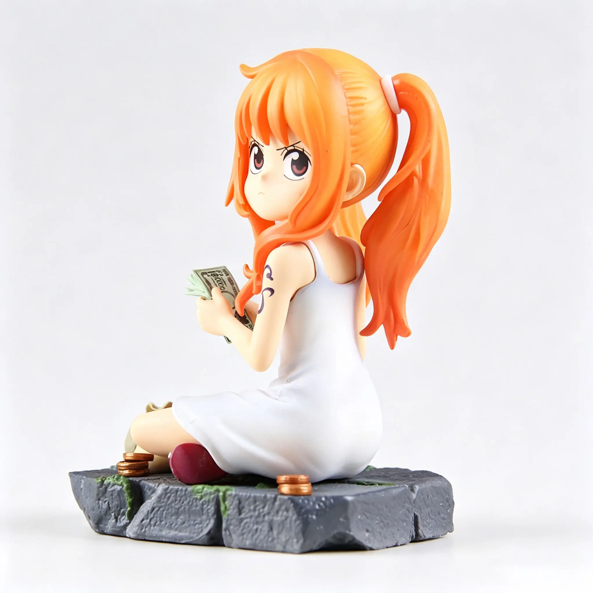 One Piece - Childhood Nami (Sitting Pose Version) Statue - Image 3