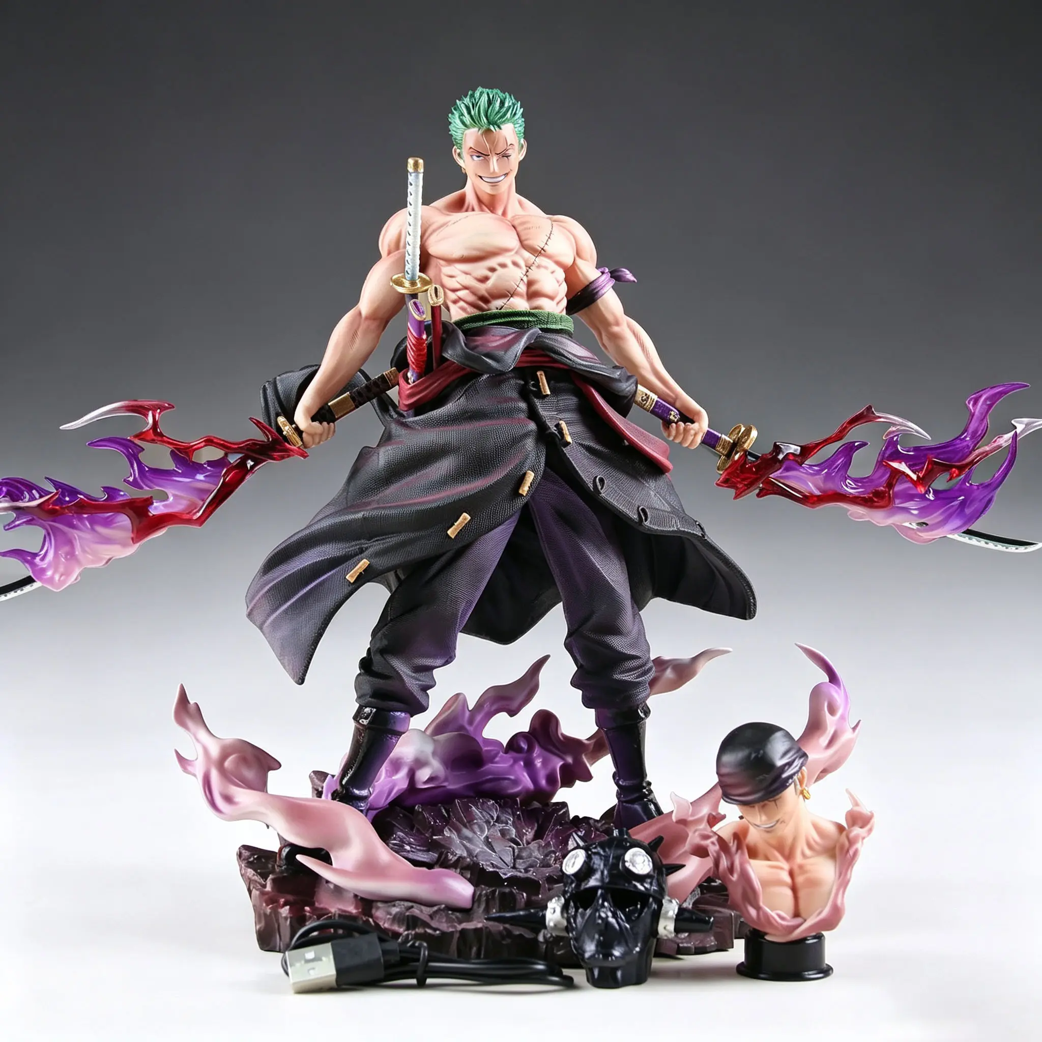 Buy One Piece Roronoa Zoro Bursting Aura Version Statue with Crypto at AnimeFigureHub
