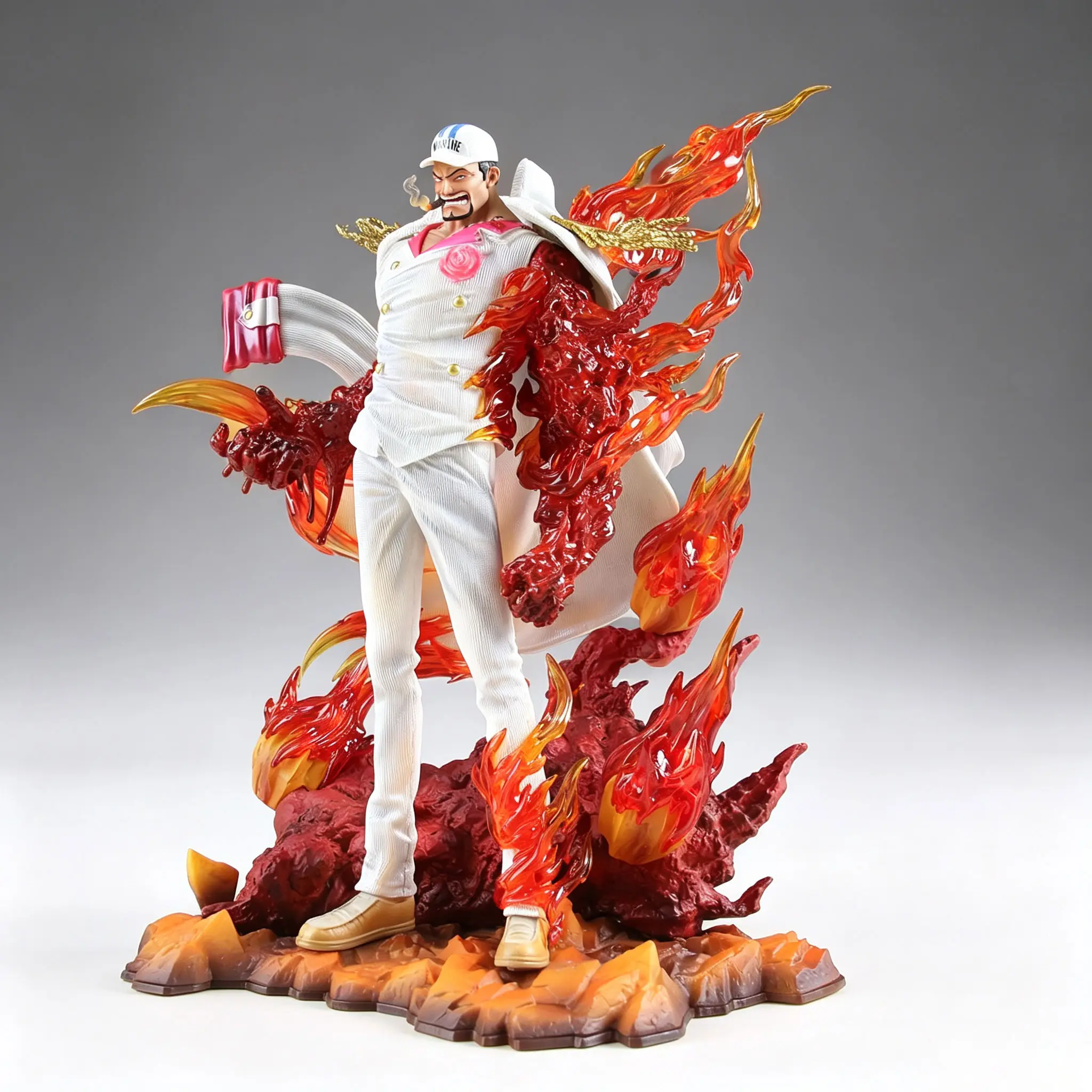 One Piece - Sakazuki Akainu (White Coat / Marine Admiral Version) Statue - Image 3