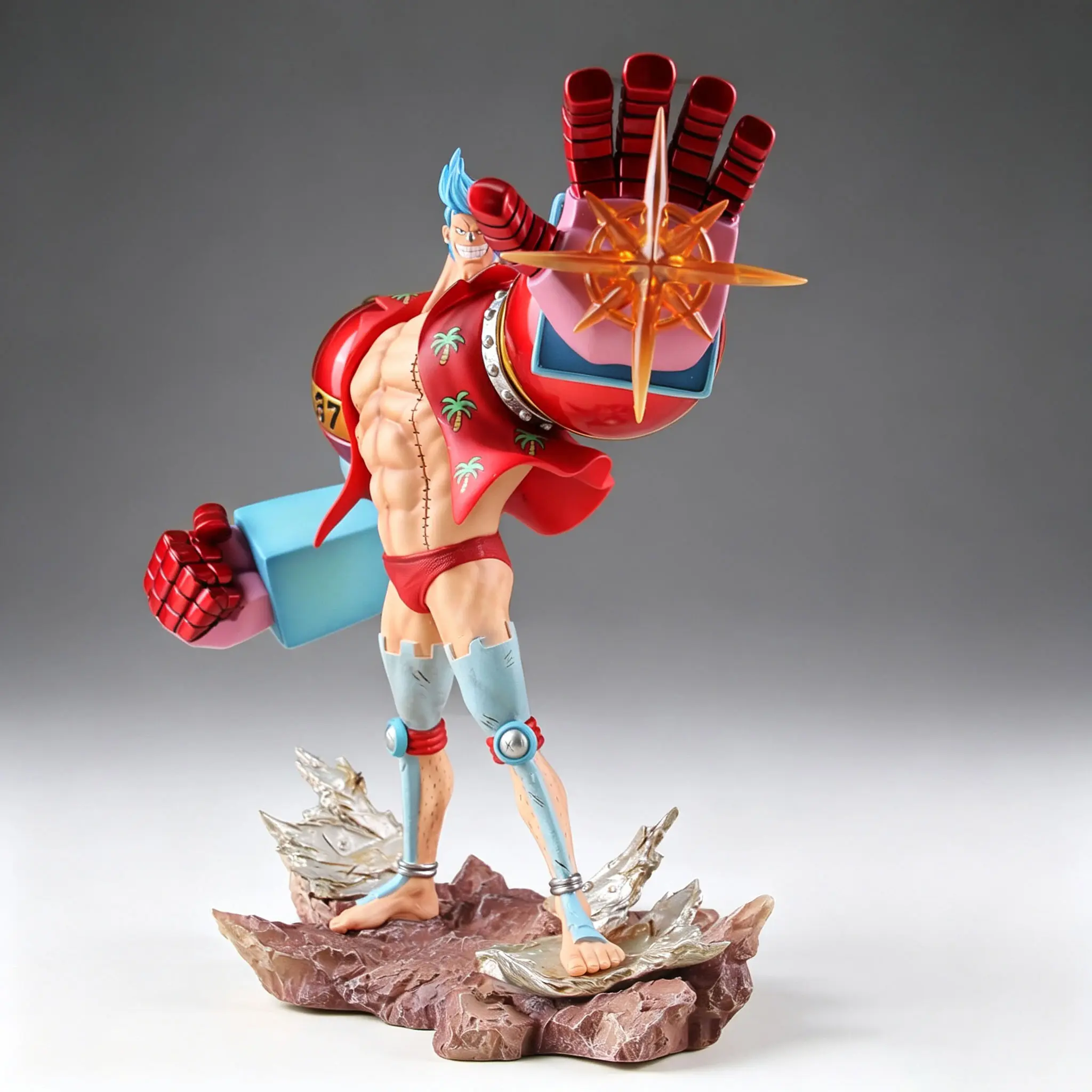 One Piece - Franky (Dual Head / Interchangeable Portraits Version) Statue - Image 3