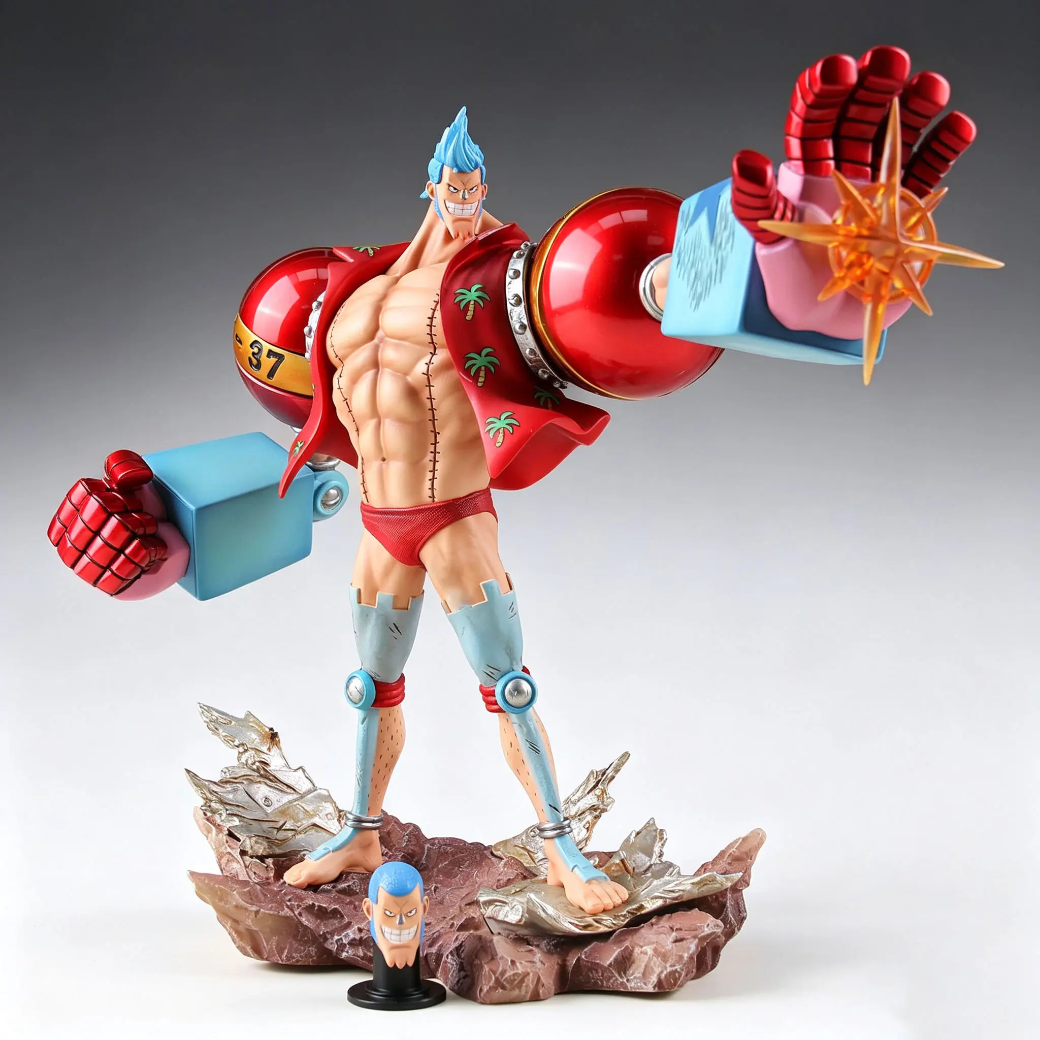 Buy One Piece Franky Dual Head Version Statue with Crypto at AnimeFigureHub