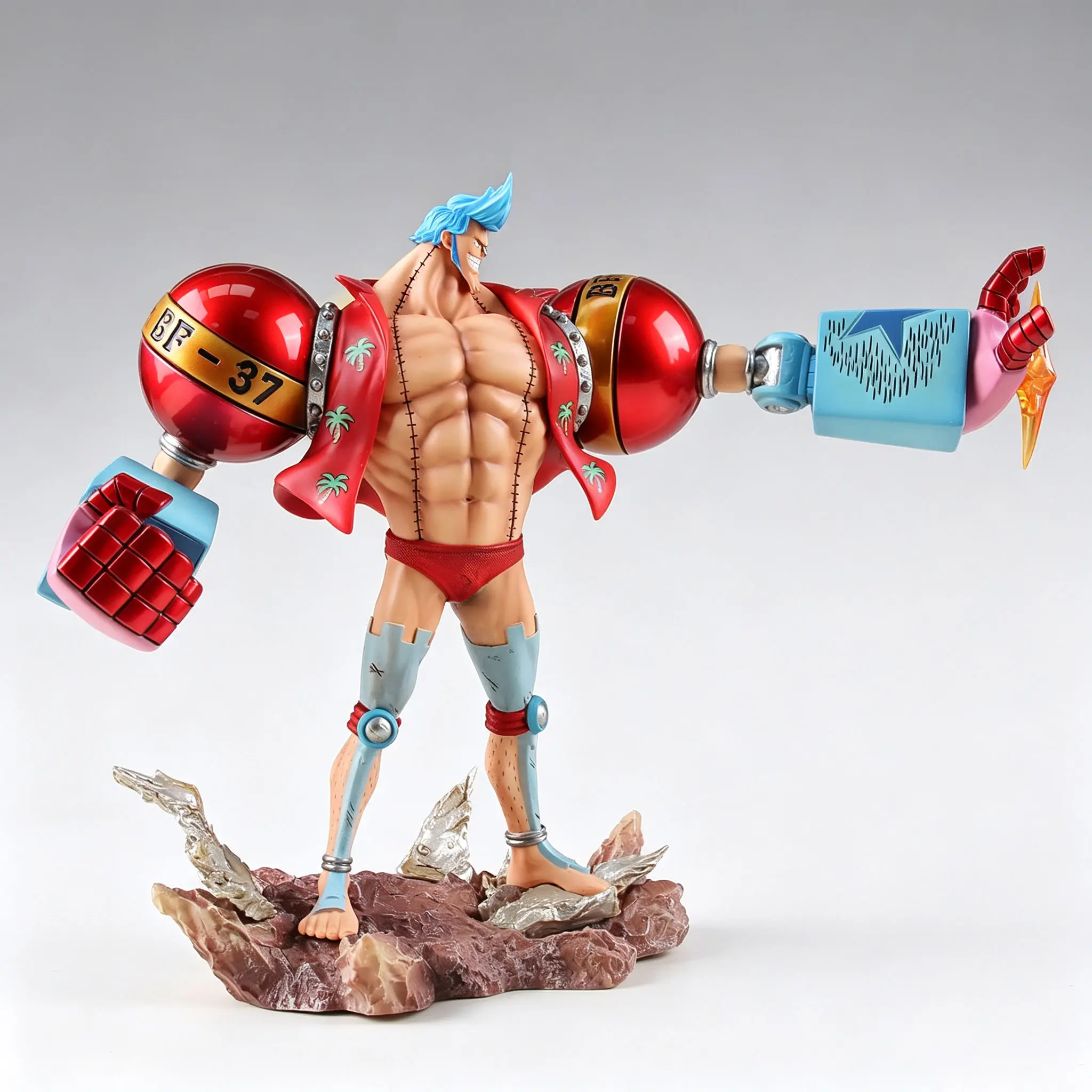 One Piece - Franky (Dual Head / Interchangeable Portraits Version) Statue - Image 4