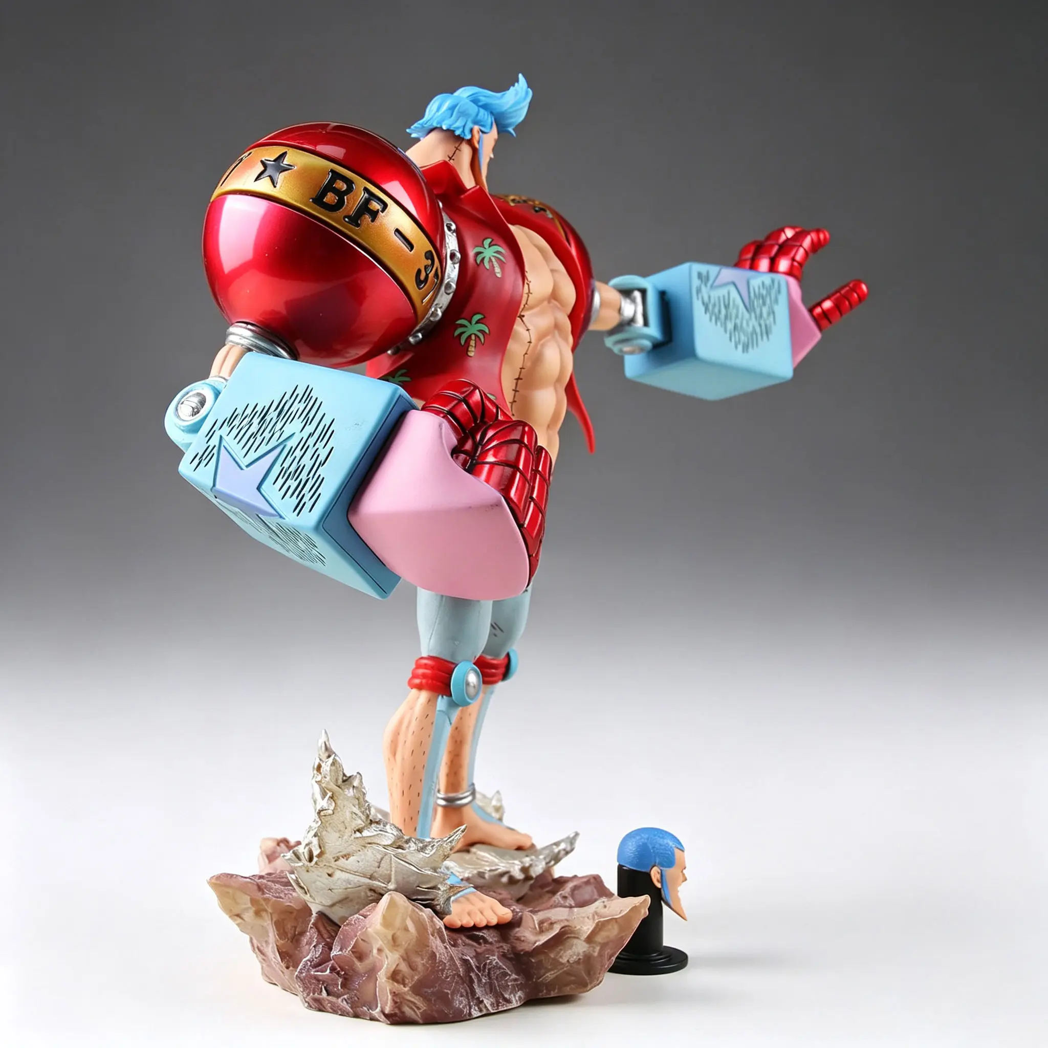 One Piece - Franky (Dual Head / Interchangeable Portraits Version) Statue - Image 2