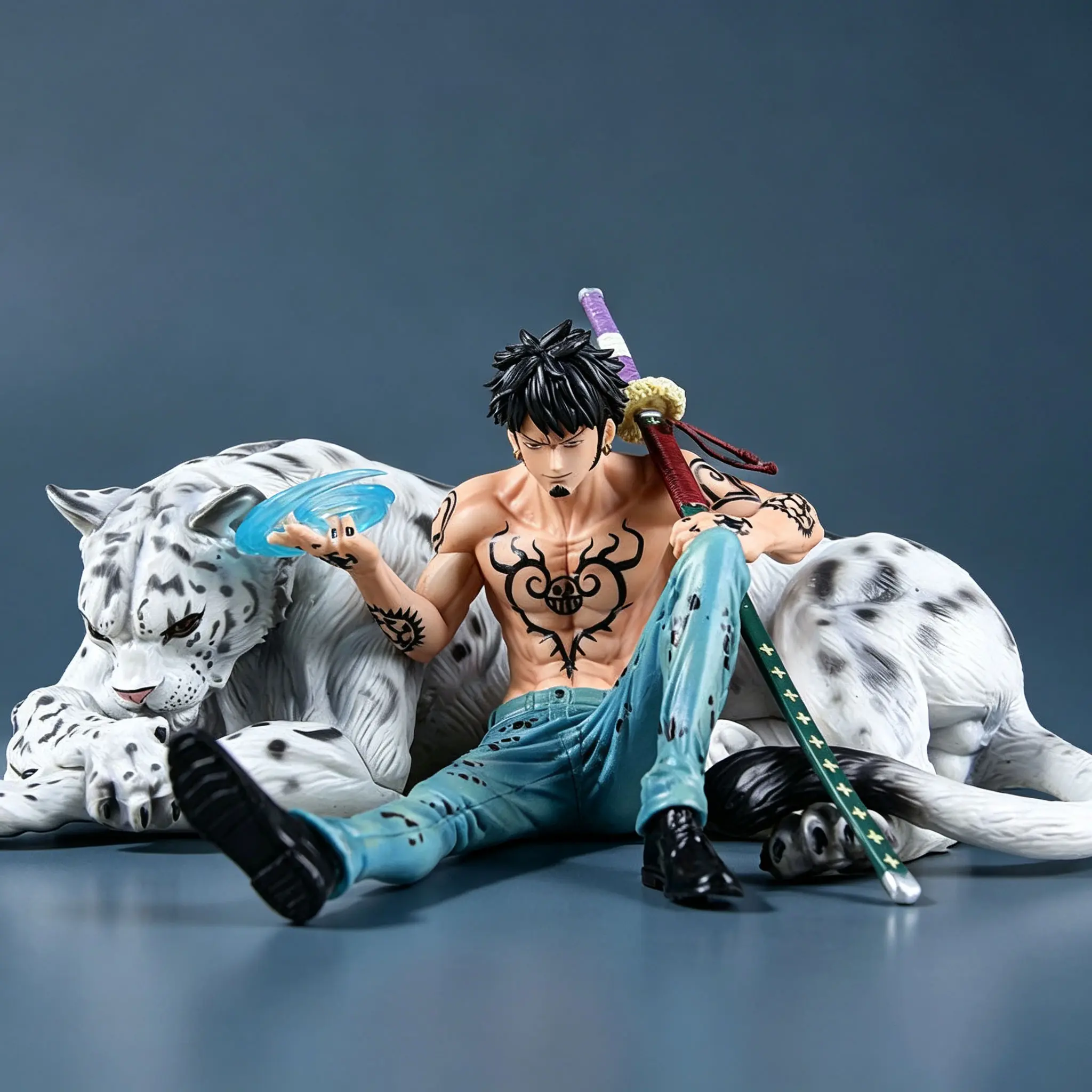 Buy One Piece Trafalgar Law Snow Leopard Statue with Crypto at AnimeFigureHub